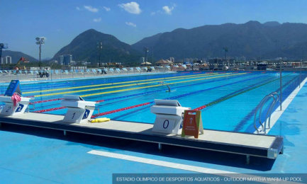 Trainingsbecken Olympic Aquatics Stadium, Rio Olympic Park